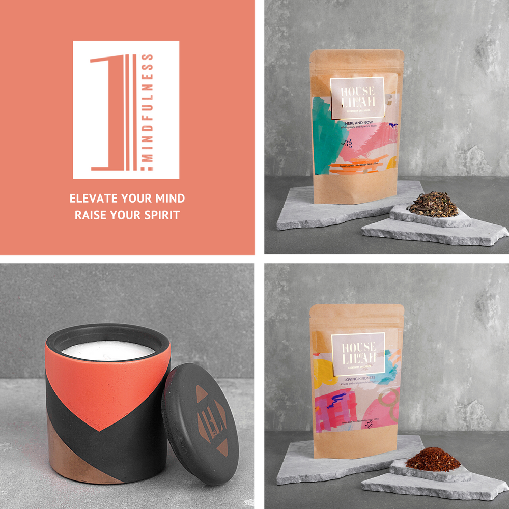 
                
                    Load image into Gallery viewer, Mindfulness Ritual Set - Concrete Soy Candle &amp;amp; 2 x Tea
                
            