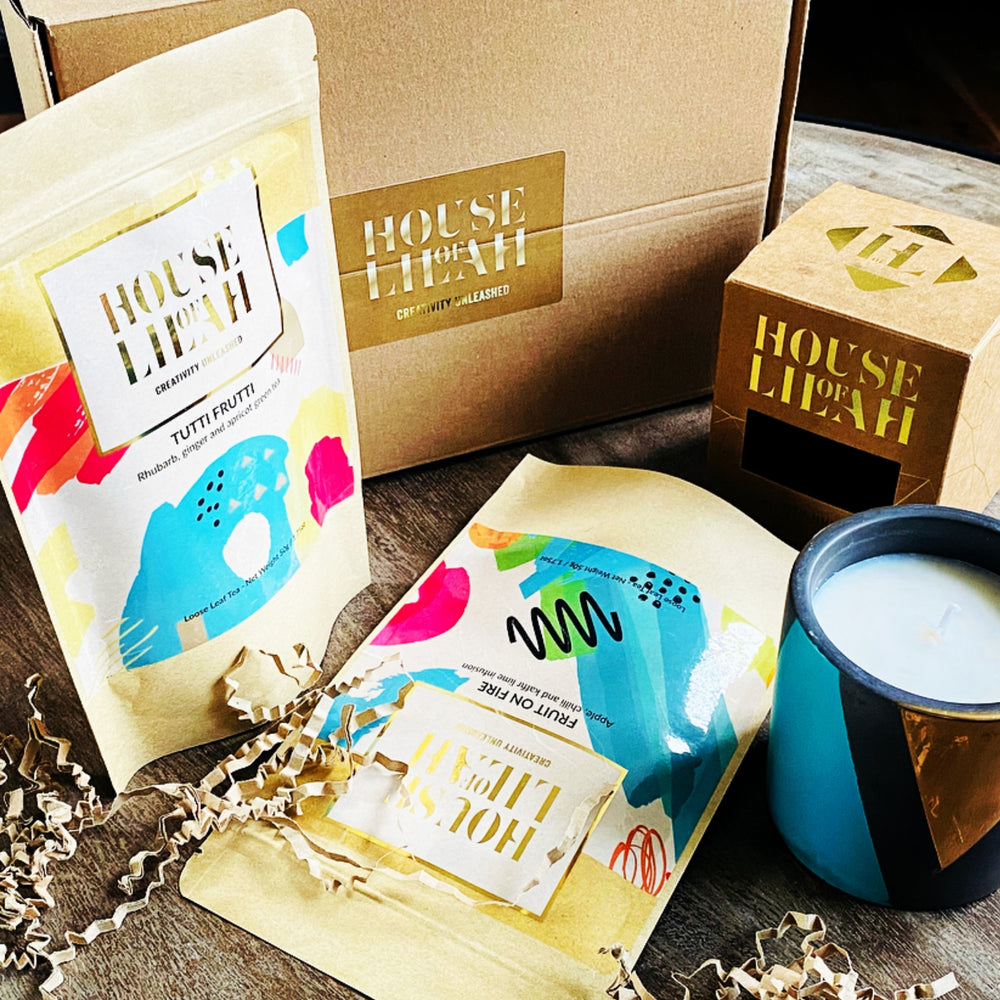 Create Your Own Gift Set - Concrete Soy Candle & 2 x Tea