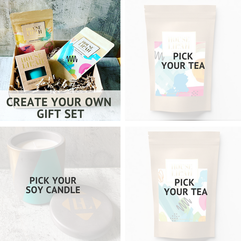 Create Your Own Gift Set - Concrete Soy Candle & 2 x Tea
