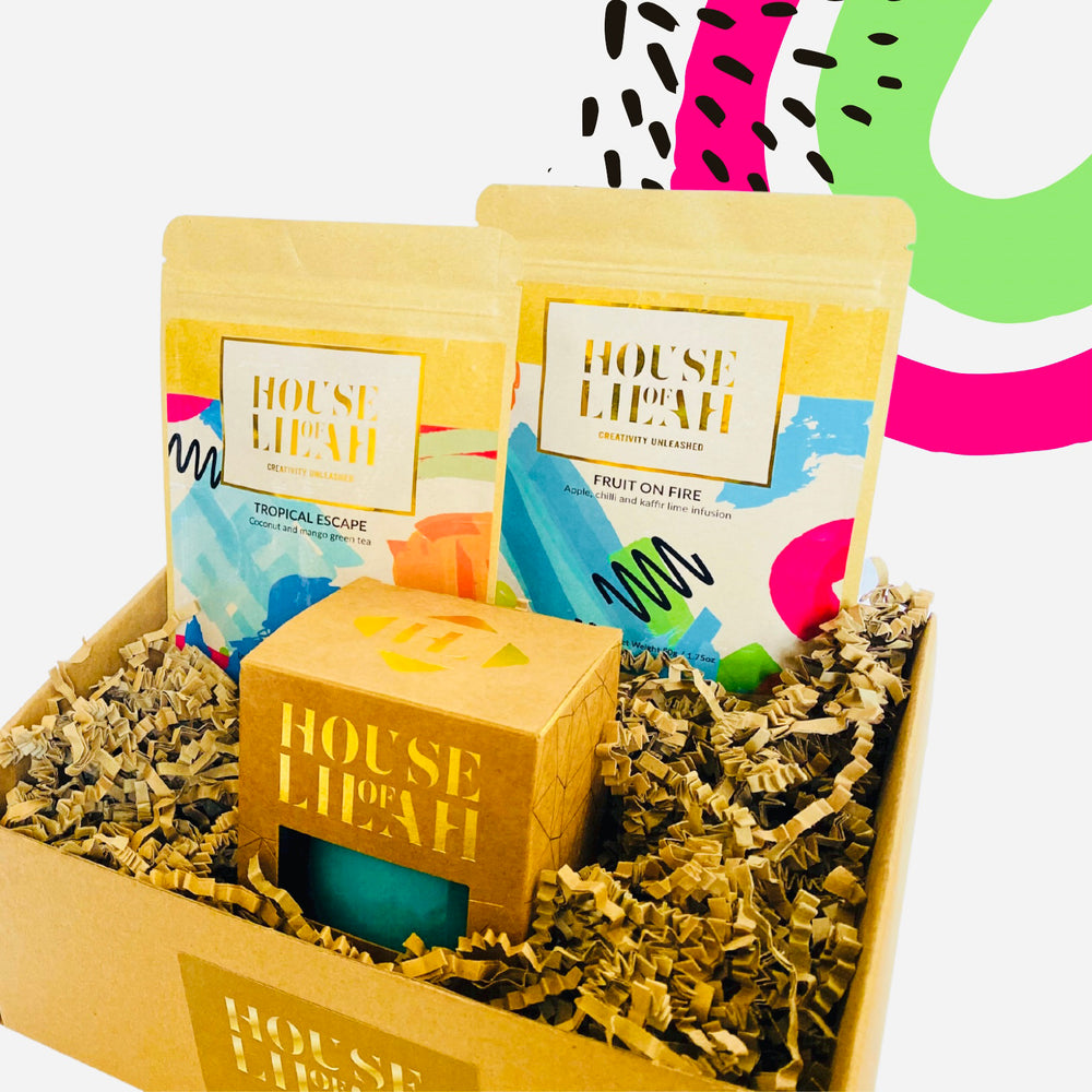 Curiosity Ritual Set - Concrete Soy Candle & 2 x Tea