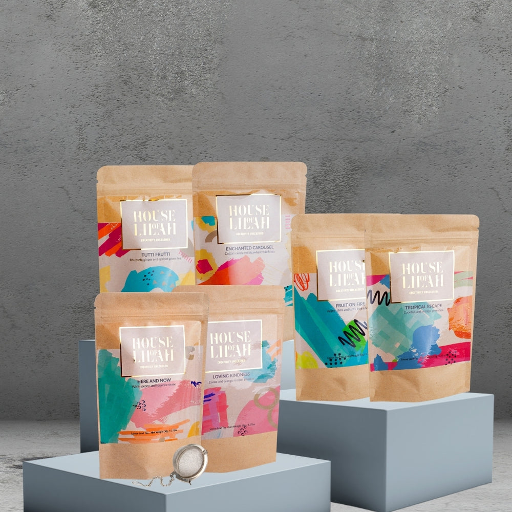 
                
                    Load image into Gallery viewer, Tea Festival Gift Set - 6 x Loose Leaf Tea + Tea Strainer
                
            